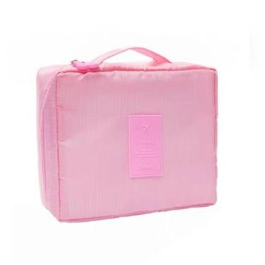 Imagem de Necessaire para maquiagem com divisória viagem AT2003A - Gekko, Rosa
