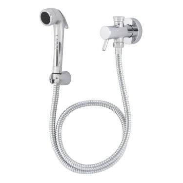 Imagem de Ducha Higiênica Cromada com Registro e Gatilho Derivação Nova Lóggica Docol