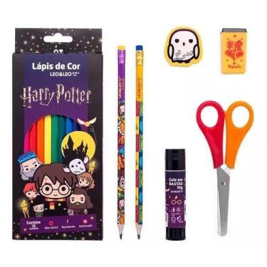 Imagem de Kit Escolar Lápis De Cor 12 Cores Harry Potter Leoeleo -  Leo & Leo, 2