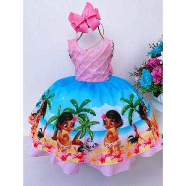 Imagem de Vestido infantil moana baby rosa luxo princesa festa - TEMÁTICOS , 2