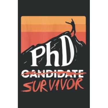 Imagem de Phd Candidate Survivor Funny Vintage Phd Graduation: Undated Weekly Planner - To Do List, Appointments, Weekly Organizer, 6 x 9 inch Notebook Planner Journal