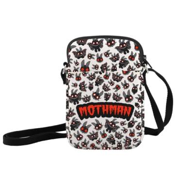 Imagem de JXGZSO Bolsa tiracolo Mothman Cryptid Cryptozoology Gift Cryptid Creature Gift Mythical Mothman Monster Shoulder Bag, Mothman Cryptid