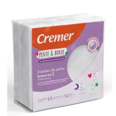 Imagem de Fralda Pinte e Borde Cremer com 15 Unidades