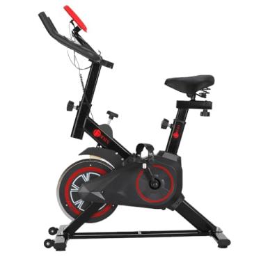 Imagem de Bicicleta Ergométrica Spinning Mecânica Silenciosa - Preta/vermelha