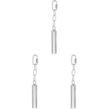 Imagem de 3 peças de pingentes de sino de gaiola de pássaro de aço inoxidável, brinquedos de forrageamento para papagaios, sino para pássaros, pingentes, periquito, brinquedos de galinha para galinheiro, sinos