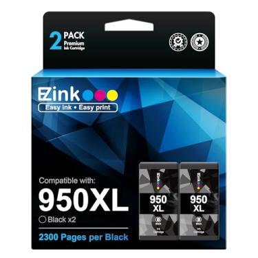 Imagem de E-Z Ink Cartucho de tinta de substituição compatível para HP 950XL 950 XL para uso com OfficeJet Pro 8610 8600 8615 8620 8625 8100 276dw 251dw (2 preto)
