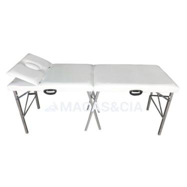 Imagem de Maca Portátil Dobrável com Cabeceira Reclinável e Respiro 200kg 65cm L