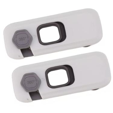 Imagem de Trava de Segurança Geladeira Gaveta Kit 2 unidades Protege Bebe Criança Evita Acidente Fechadura Armario Porta Janela Resistente Multiuso Seguro