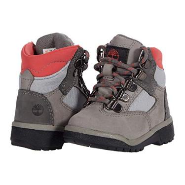 Imagem de Timberland Bota com cadarço (infantil/criança pequena/criança grande), Nobuck cinza médio, 11.5 Little Kid