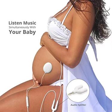 Imagem de HUIOP Baby Bump Headphones Prenatal Belly Speakers para Mulheres Durante a Gravidez para Tocar Música para Bebês no Ventre Segurança