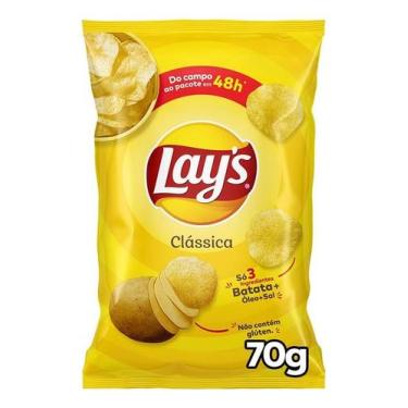 Imagem de Kit c/ 4 Batata Lay's classica sem gluten 70 g