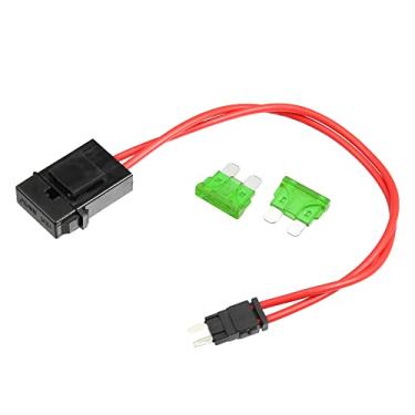 Imagem de X AUTOHAUX Kit de fusível adaptador de mini fusível de 32 V com 2 peças de fusível estilo lâmina 30A para carros barcos