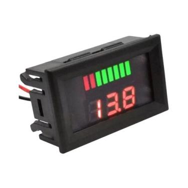 Imagem de Voltímetro Digital LED 12V-72V Para Veículos Elétricos, Carros, Barcos