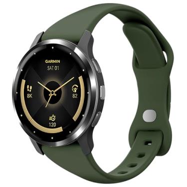 Imagem de Laband Pulseiras de relógio de silicone finas de 22 mm compatíveis com Garmin Venu 3/Venu 2/Vivoactive 4, pulseira de reposição esportiva fina e estreita para Forerunner 265/255/255 Music feminino e