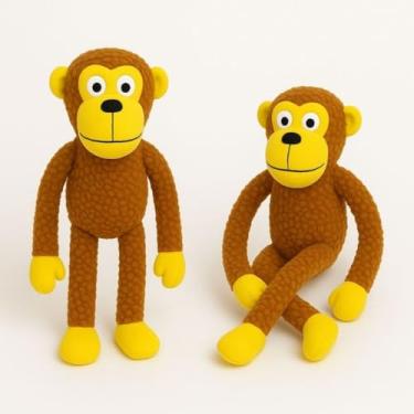 Imagem de Kit 2 Macacos Brinquedo Mordedor Bichinho de Pelúcia para Cachorro