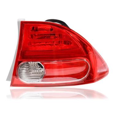 Imagem de Conjunto de luzes traseiras externas direitas compatível com Honda Civic 2006 2007 2008 4 portas sedã/híbrido estilo OE substituição para 33501SNAA02