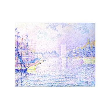 Imagem de Paul Signac Famosas Pinturas-Impressas em Tela-Porta manhã-Moderno Pôster Decoração Sala de Estar e Quarto 60x80cm24x31in Sem Moldura