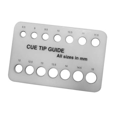 Imagem de MotiveTech Medidor de Ponta de Taco, Presente Prático de Aniversário, Verificador Profissional de Tamanho de Ponta de Taco de Sinuca