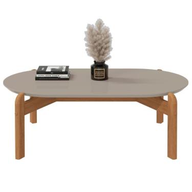 Imagem de Mesa De Centro Oval Colombo Off White Cedro