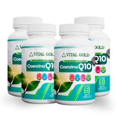 Imagem de COEZIMA Q10 - 500mg (60 Cápsulas) VITAL GOLD, 04 Unidade