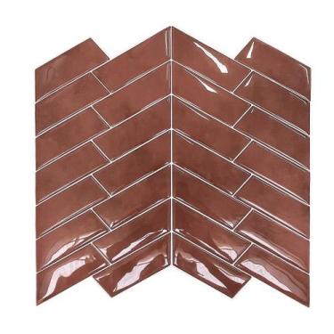 Imagem de Pastilha Adesiva Espinha de Peixe Marrom Telha - Cromo Sign