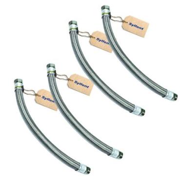 Imagem de Kit 4 Tubos Flexíveis Inox 1 x 50cm Syllent Para Bomba de Água