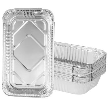 Imagem de BBQration Forro de bandeja de gotejamento de alumínio para Charbroil 2425514W12, forros de bandeja de graxa descartáveis para fritadeira Charbroil Big Easy Tury, peças para Charbroil The Big Easy