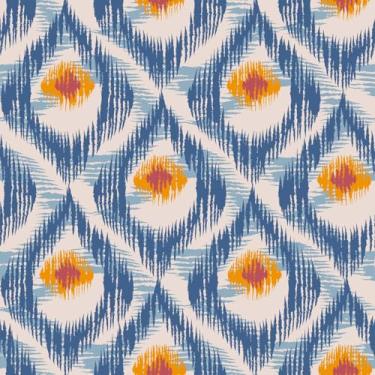 Imagem de Papel de parede circular vintage azul/laranja, 45 cm x 118 cm, papel de parede autoadesivo geométrico azul/laranja dos anos 60 para armários de quarto de casa e decoração de cozinha