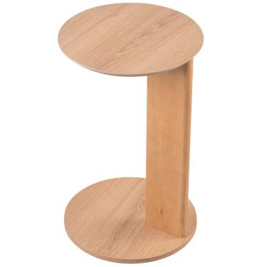 Imagem de Mesa Lateral Para Sala de Estar Pés Madeira Bulat A03 Hanover Roble - Lyam Decor