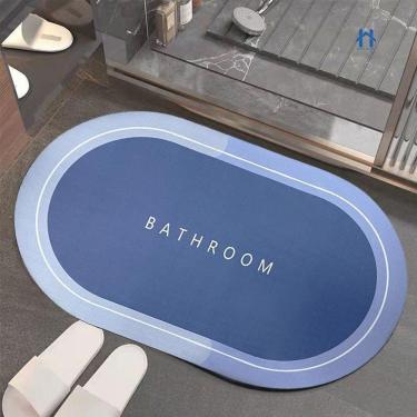 Imagem de Tapete Banheiro Absorve Água Antiderrapante Luxo Hh