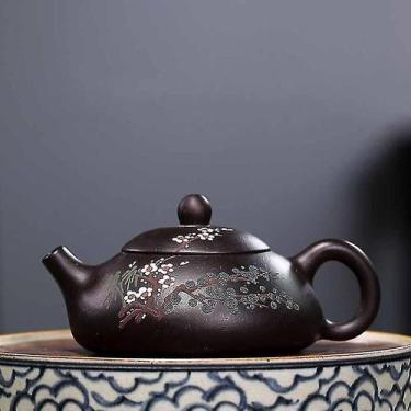 Imagem de Chaleiras elétricas bule yixing bule de argila roxa colher de pedra pa