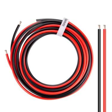Imagem de Fio iGreely, calibre 8, 30 m, vermelho e 30 m, cobre estanhado preto U