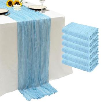 Imagem de Pano de algodão azul para bebês Table Runner Seveups 3 m de poliéster 