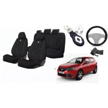 Imagem de Kit Personalizado Premium Sandero 2017-2024 + Volante + Chaveiro - Iro