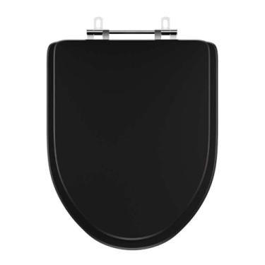 Imagem de Assento Sanitário Poliester Gunna Preto para vaso Eternit