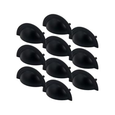 Imagem de 15 Unidades Puxador Para Armário Gaveta Cozinha Concha 1022 64mm (Preto Fosco)