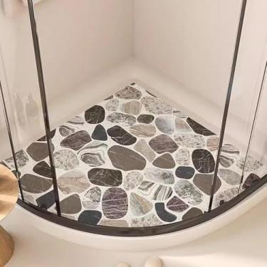 Imagem de Tapete De Banho Curvo Antiderrapante Para Chuveiro De Canto, Tapete De Chuveiro De Canto Antiderrapante Anti-mofo, Tapete De Chuveiro Rv Para Canto Interno Do Chuveiro, Tapete De Chuveiro Q