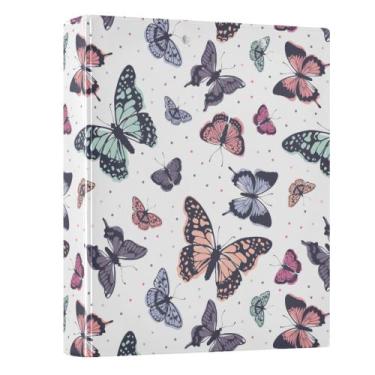 Imagem de Encadernador Wamika Butterfly, cor pastel, 4 cm, 200 folhas