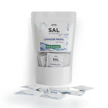 Imagem de Kit com 60 Sal Lavagem Solução Nasal Ultrafino Sem Iodo Sachet - V1TTA