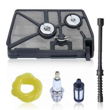 Imagem de Haishine Kit de filtro de ar 028 para Stihl 028Q 028W 028WB 028 Woodboss 028AV 028Super Kit de ajuste de motosserras com linha de filtro de combustível substituição de vela de ignição 1118-120-1615