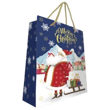 Imagem de Cesta de Natal Frutas e Chocolate Santa Edwiges 1,03kg Sacola com Glitter Presente