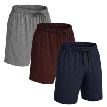 Imagem de Kit 3 Shorts Bermuda Plus Size Dry  Academia Treino-Masculino