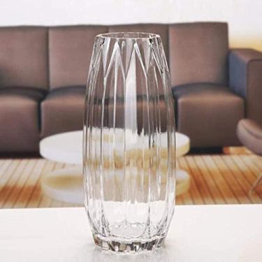 Imagem de YYBOES Vaso de vidro para vasos de flores, bom papel decorativo, estilos de decoração, presentes de aniversário, vasos comuns, casamento, férias, frasco de vidro com boca de garrafa de formato muito