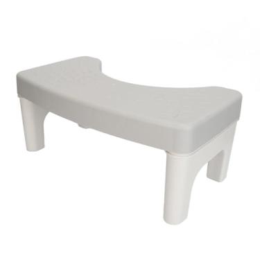 Imagem de Naroote Banqueta Higiênica Estável para cocô, Banco para Uso Doméstico, Plástico Portátil Antiderrapante (Cinza)