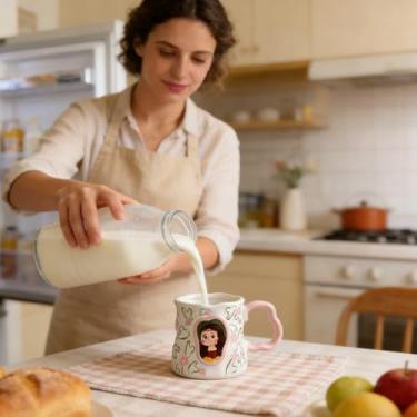 Imagem de Canecas De Café Fofas,380 ml Resistente ao Calor e Estética para Bebidas,Caneca de Café Divertida com Obras de Arte Famosas - Para Chá Leite Suco Presente Casa Escritório Escola