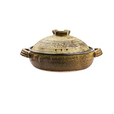 Imagem de LLXYZJR Panela quente de cerâmica, caçarola, panela de barro para cozinhar, panela de remédio de alta temperatura, panela de barro para cozinhar, panela para ensopado, sopa, vapor (tamanho: 1400 ml)