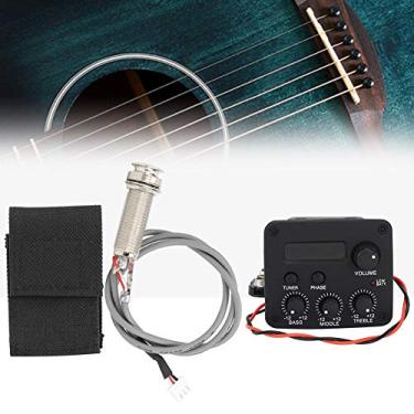 Imagem de KIMISS Pré-amplificador de Guitarra Com Tela LCD - Equalizador de Captação de 3 Segmentos para Fácil Controle de Volume, Graves, Médios e Agudos - Acessórios Ideais para Instrumentos Musicais