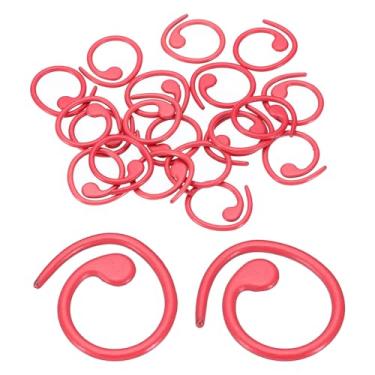 Imagem de Generic Marcadores de ponto de crochê, pacote com 20 marcadores de tricô de metal, marcadores de ponto de bloqueio em espiral para costura, crochê, artesanato DIY, vermelho