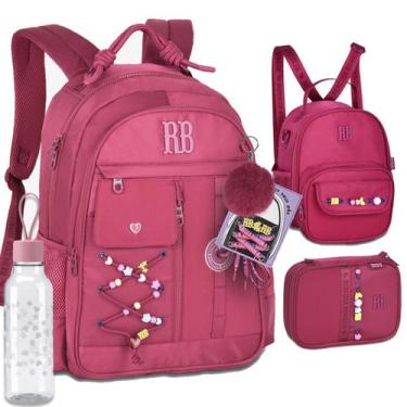 Imagem de Kit Completo Mochila Costa Rebecca Bonbon RB Escolar Juvenil, RB27424 