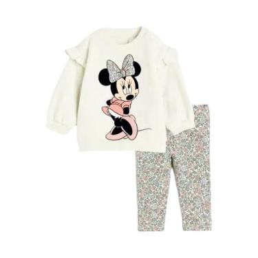 Imagem de Conjunto De Roupas Para Meninas Com Moletom E Calças Estampadas Em Alg